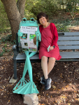 Patty with Froggy at Airlie Gardens