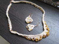 Beaded Necklace and Earrings