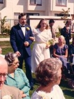 Andy and Heidi down the aisle