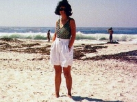 Patty at the beach in Carmel