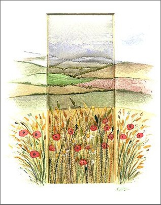 Actual size: 6" x 8"