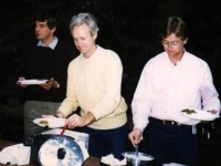 Michael, Bill and Scott fill their plates