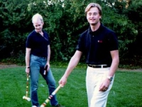 Bill and Scott and croquet